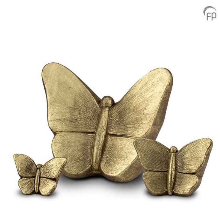 Funeral Products Vlinder urn Mariposa in goudkleur