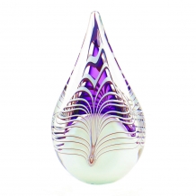 Druppel urn van kristalglas Big Purple (200ml)