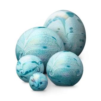 Elan-line Mint urnen met diepe blauwe kleuren