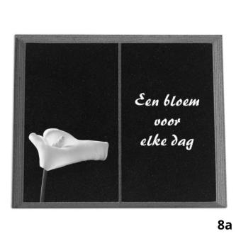 Gedenkplaat 25x35cm: tekst + lasertekening