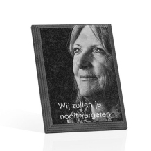 gedenkplaat 20x15cm met laserfoto persoon