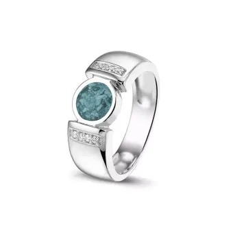 SeeYou ring in zilver: Aqua