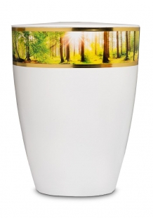 Urn (natuurvriendelijk) in wit: Licht in het bos (3600ml)