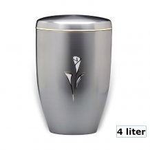 Urn in blanc aluminium met aronskelk (4000ml)