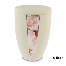 Urn in Beige edelstaal met Bloemenpoëzie (5000ml)