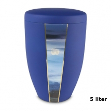 Urn in Saffierblauw edelstaal met Ochtenddauw (5000ml)