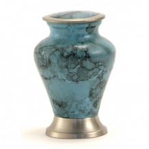 Mini urn Glenwood Blue Marble met zilverkleur (70ml)