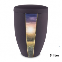 Urn in Violet edelstaal met Landschap (5000ml)