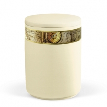 Zee urn Zandbeige met kompas decorband